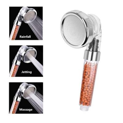 China Without Slide Bar SPA Hand Shower Head 3 Function With Filter Water Filter For Shower Filter Cartridge for sale