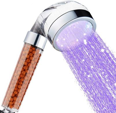 China No Turnout 7 Color Light Change Water Saving High Pressure Shower Head for sale