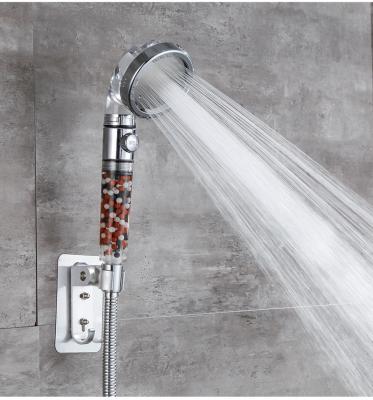 China Without Switch Ionic Shower Head High Pressure With Anion Energy Filtration Stones PP Cotton Filter for sale