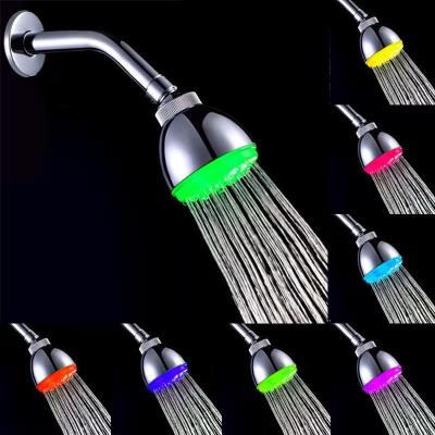 China Without Switch LED Shower Head 7 Color Light Change Automatically Fixed Shower Head Water Saving High Pressure Shower Head for sale