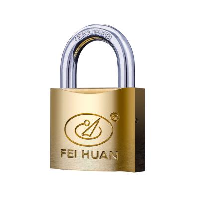 China Wholesale high quality durable waterproof gold plated iron solid padlock security door candado for sale