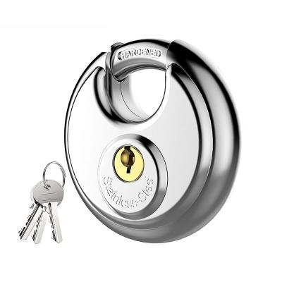 China Amazon candado Disc Locks Heavy Duty Padlock SS Padlock Heavy Duty Anti-theft Stainless Steel High Security Protection Round DSL370 for sale