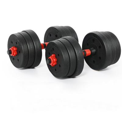 China Detachable Rubber Coated Universal Cement Dumbbell Dumbbell Environmental Protection Hand Bell Weight Increase or Decrease Connecting Rod for sale