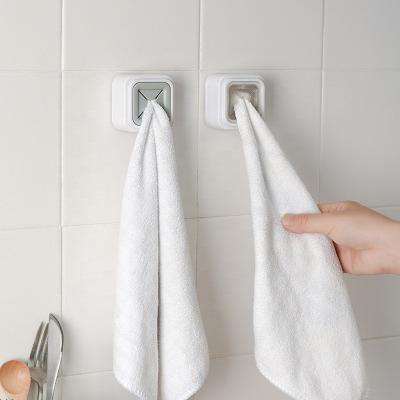 China Viable Adhesive Hangs Kitchen Wall Hooks Nail Free Sticky Towel Rack Hangers Dish Towel Adhesive Hook for sale