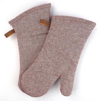 China China Factory Wholesale Professional Eco-friendly Home Kitchen Canvas Cooking Oven Gloves Baking Heat Resistant Gloves for sale