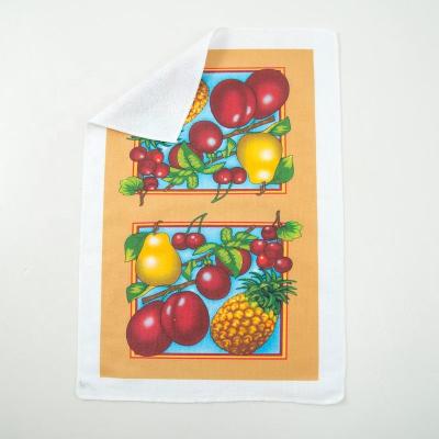 China Sustainable Design Fruit And Flower Towels Custom Printing Kitchen Dish Quick Drying Tea Towels for sale