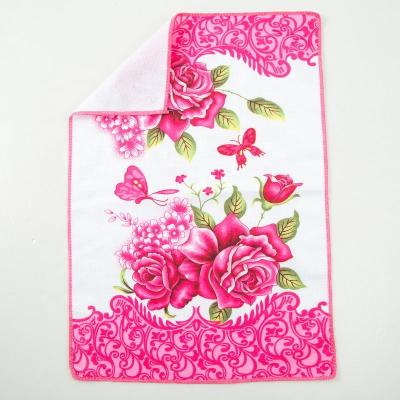 China Viable Bright Flower Printing Microfiber Cotton Beach Towel Factory Price Cheap Wholesale Custom Design Kitchen And Beach Towels for sale