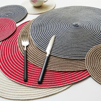 China Sustainable Meita Home PP Natural Table Dining Round Place Mat Set for sale