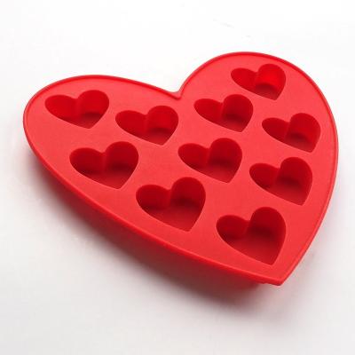 China Meita Viable Home Heart Ice Cream Sandwich Mold Resin Ice Cream Popsicle Mold Red for sale