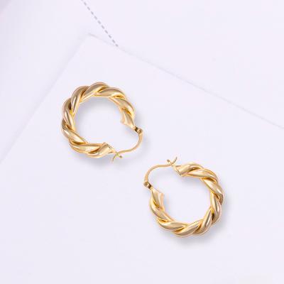 China YE10087 Wholesale Hot Selling CLASSIC New Design Twisted Buckle 18K Gold Plated 925 Silver Brass Cheap Price Clips Set for sale