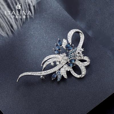 China Factory Wholesale Fancy Alloy Crystal Fashion Brooch Brooch YB10002 Fashionable For Ladies With High Quality for sale