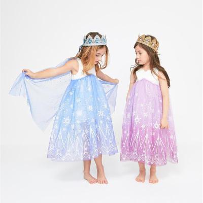 China Fancy Kids Dress 2020 New Anna Elsa Dress Snow Queen Cosplay Costume Kids Dresses For Girls Party Princess Dress For Girls Fancy Kids Clothes for sale