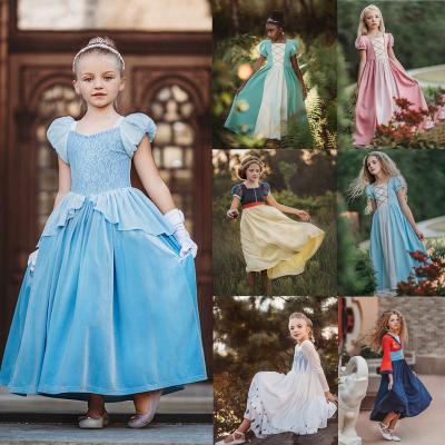 China Viable Hot Party Kids Cosplay Costume Princess Dresses Cinderella Anna Elsa Rapunzel Dress Story Halloween Cotton Girls Sale for sale