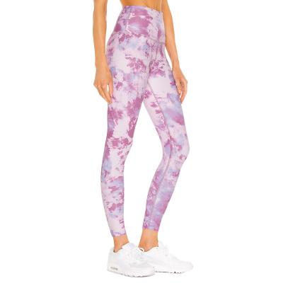 China Hot Sale Tie Dye QUICK DRY Hot Yoga Printed Comfortable Women Workout Leggings for sale