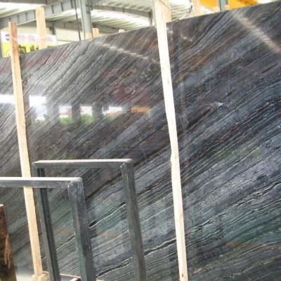 China Modern Antique Wood Grain Serpentine Marble Slabs Black and Tiles for sale