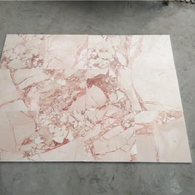 China Modern Polished Pink Rose Beige Marble Slab Honed Pink Marble Tiles for sale