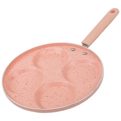 China Wholesale Pink Stick Pancake Pan Egg Maker 4 Hole Egg Maker Mini Egg Bread Box Viable Not For Gas for sale