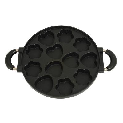 China China Factory Wholesale 12 Cavities Non-Stick / Sustainable Design Die Cast Aluminum Round Divided Cake Pan for sale