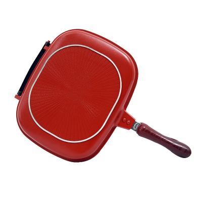 China Double side pan of cookware square stick high quality non-stick/sustainable aluminum alloy non stick for sale