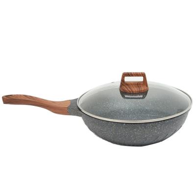 China Household Good Quality Smokeless Wok Pressure Casting Pan Nonstick Windproof Durable Aluminum Alloy Wholesale for sale