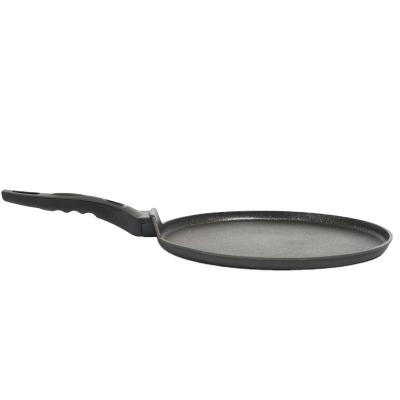 China Wholesale Viable Made In Pure Flat Aluminum Pancake Pan Porcelain Smokeless Pizza Pan Frying Pan for sale