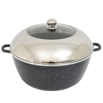 China Last viable hot sale cast aluminum frying pan sauté with two handle non stick soup pot for sale