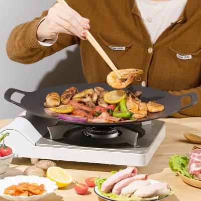 China Outdoor Pan Korean Style Non-Stick Non-Stick Dish Gas Cooker BBQ Camping Pot Teppanyaki Induction Cooker Teppanyaki Griddle Cast Iron Grill Barbecue for sale