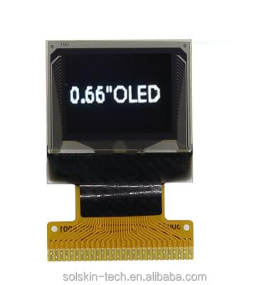 China Solskin White 0.66 Inch 64*48 Panel Matrix Monochrome 28 PIN Small Thin PMOLED Display 0.66 for sale