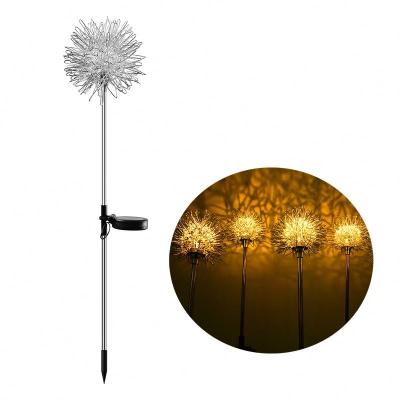 China Hot Selling Garden Pathway Decoration Solar Light Outdoor Sculpture Led Garden Dandelion Lights for sale