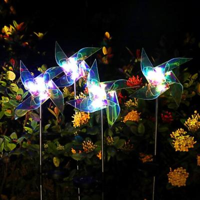 China Garden Best Selling Solar Pathway Light Outdoor Landscape Low Voltage Windmill Stake Lights for sale