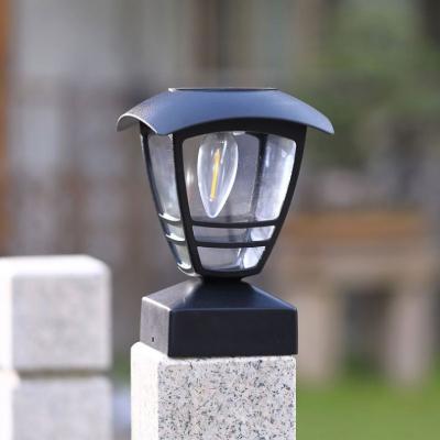 China Garden Solar Waterproof Led Gate Post Cap Lights Outdoor Column Pillar Head Fence Lamp For Gate Posts for sale