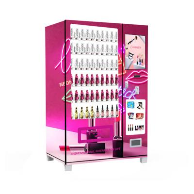 China Unattended Small Cosmetic Vending Machine Touch Screen 24 Hour Cabinet Mousse With Belt Custom for sale