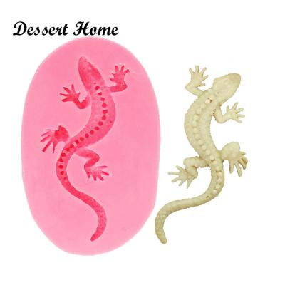 China DH0029 DIY Gecko Cake Design Silicone Mold Viable Snake Cake Decorating Tools Clay Molds Resin Molds for sale