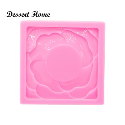 China DY0920 Viable Silicone Cake Mold, Rose Flower Fondant Chocolate Mold, Soap Mold for sale