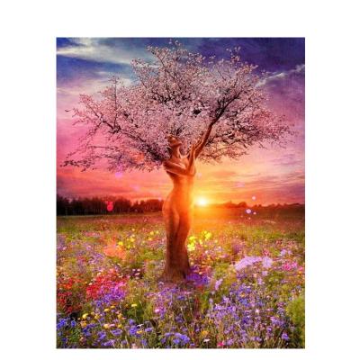 China CHENISTORY 99010 Canvas Painting By Numbers For Adults Modern Oil Painting Tree The Beautiful No Sight Canvas Painting for sale