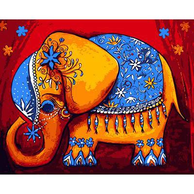 China CHENISTORY 99362 Classic Painting By Numbers Colorful Animals Oil Elephant For Wholesale On Canvas No Frame for sale