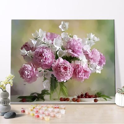 China CHENISTORY 99331-Y Classic Oil Diy Painting By Numbers Picture Classic Chinese Canvas Style Flowers With Hand Painted Frame for sale