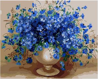 China CHENISTORY 991846 DIY Classic Painting By Numbers Blue Flower Painting Calligraphy Hand Painted Painting By Numbers Wholesale for sale