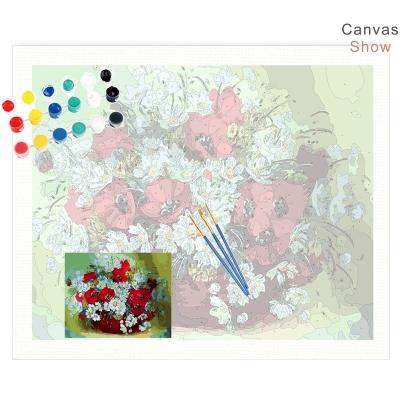 China Classic CHENISTORY 330 Diy Paint By Numbers With Multi Aluminum Frame Kits Flower Diy Craft Coloring By Numbers Home Decor Gift for sale