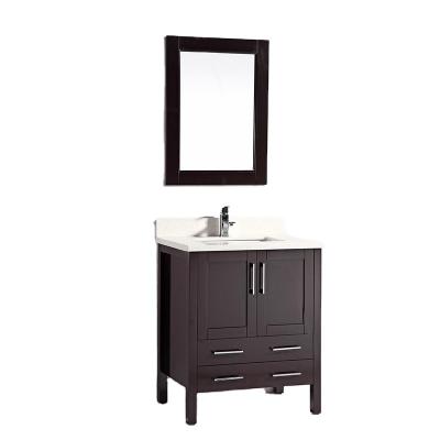 China Traditional High Quality Bathroom Sink Combo White Vanity Drop In Modern Ceramic Sink Black Vessel MDF Bathroom Cabinet With Mirror for sale