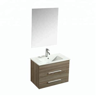 China Modern High End High Quality Wooden Vein Wash Basin Vanity Sink Bathroom Furniture Melamine Finish for sale