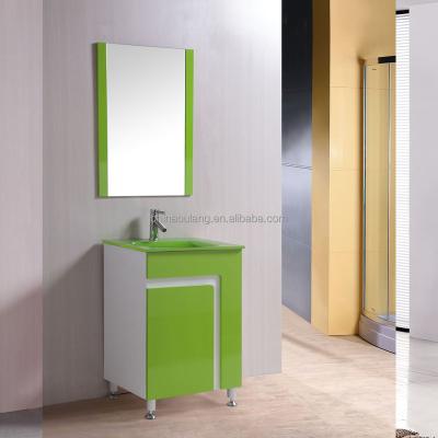 China Modern Orange Red Green Purple Color PVC Bathroom Cabinet for sale