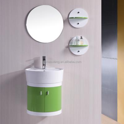 China Modern Modern PVC Bathroom Furniture With Round Basin for sale