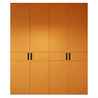 China Modern Interior Swinging Aluminum Honeycomb With Leather Decorative MDF Cabinet Door Wardrobe Door for sale