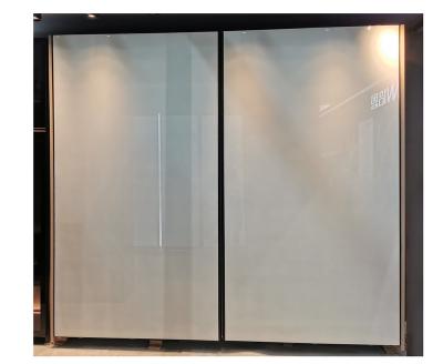 China Luxury bedroom detail use aluminum frame glass profile sliding door wardrobe door designs for sale