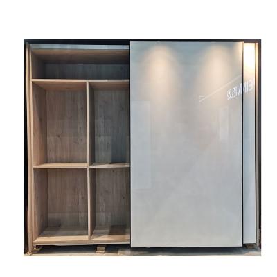 China Customized Modern Aluminum Profile White Painting Wardrobe Glass Sliding Door for sale