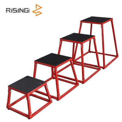 China Stackable RISING Plyometric Boxes Single Height Box Plyometric Platform Jumping Agility Box For Training for sale