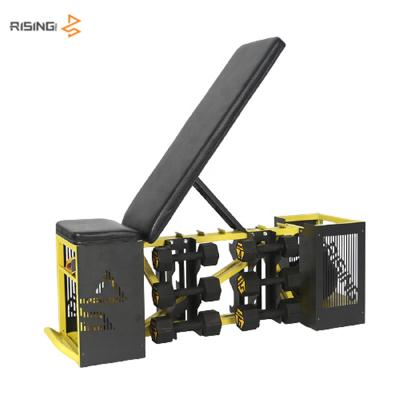 China Modern Upward Adjustable Dumbbell Bench Dumbbell Set Box Incline Slope Sit Bench Dumbbell Rack Box Hiit Training Bench for sale