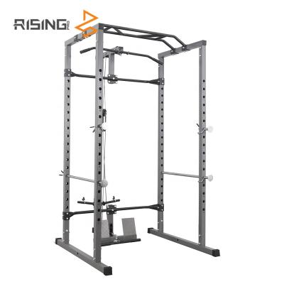 China Indoor Rising Power Rack Power Squat Cage and Combined Blacksmith Machine Lat Pulling Attachment for Power Cage for sale