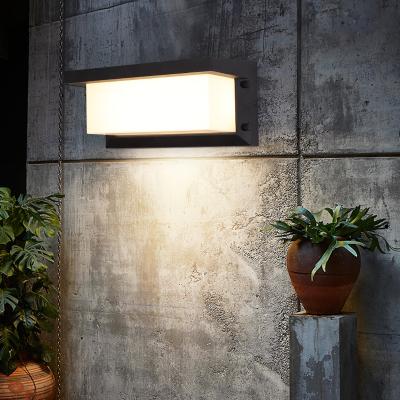 China Yard gray outdoor waterproof led wall lamp IP65 high lumen vintage aluminum decorative wall lamp for garden for sale